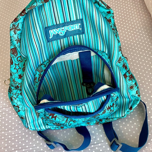 JanSport Half Pint Mini Backpack/Bags Teal— New!! - Picture 6 of 6